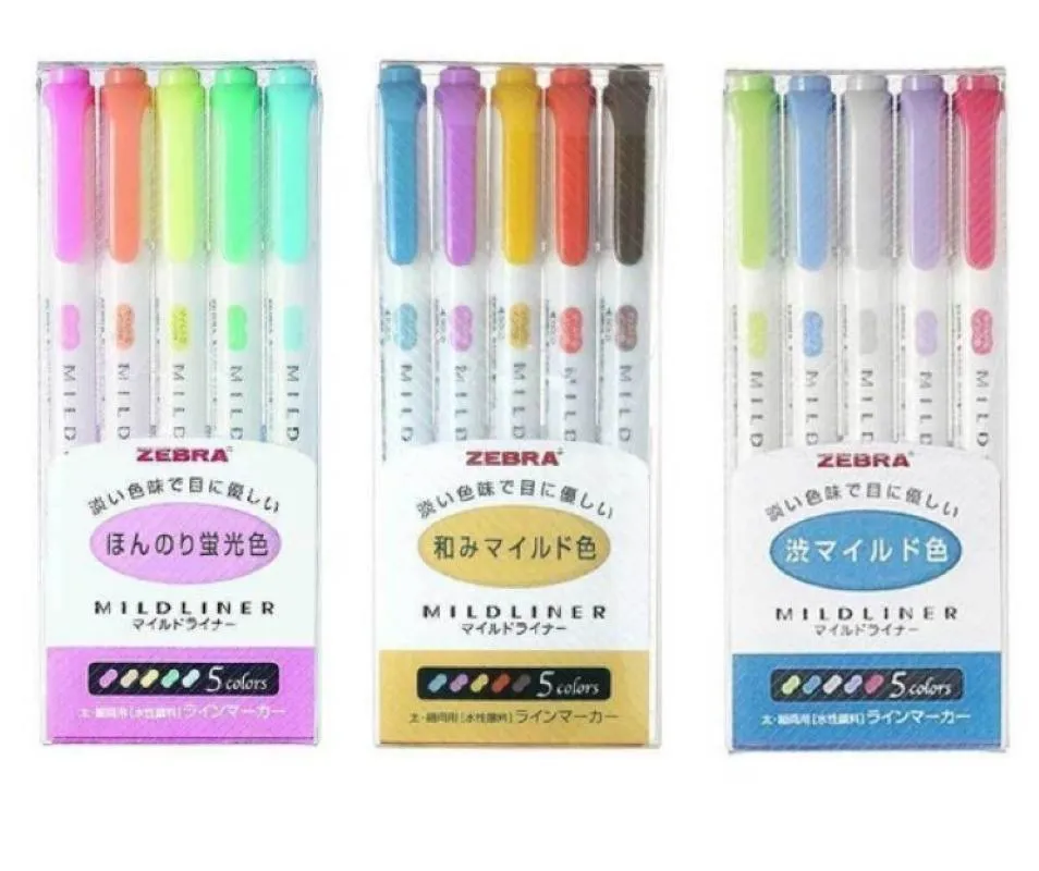 Dual-Tip Highlighters - Zebra Mildliner