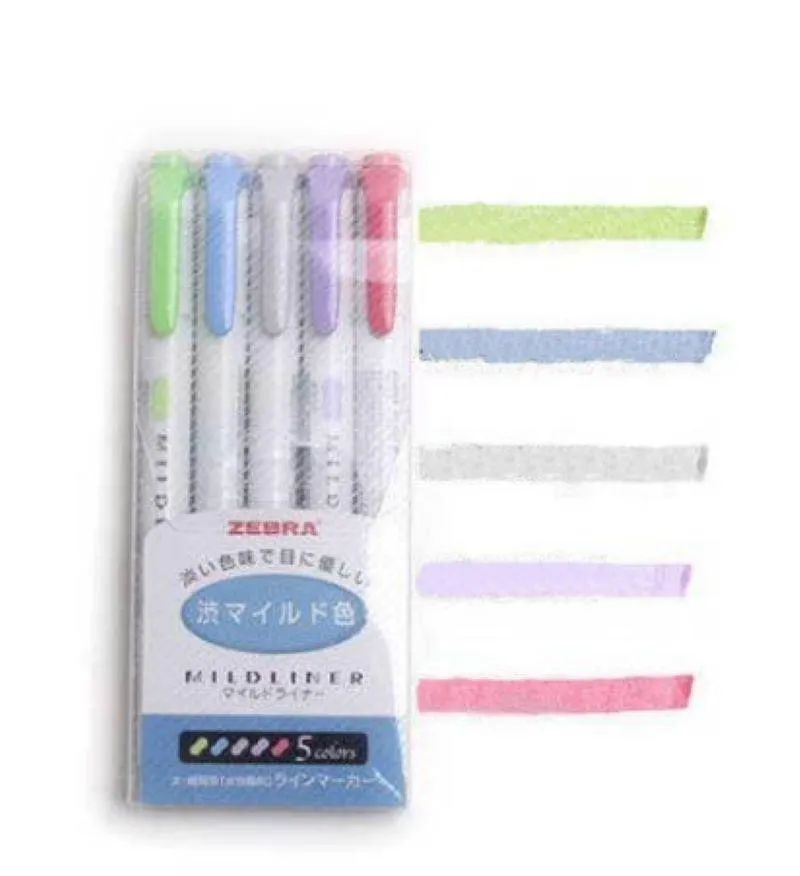 Dual-Tip Highlighters - Zebra Mildliner