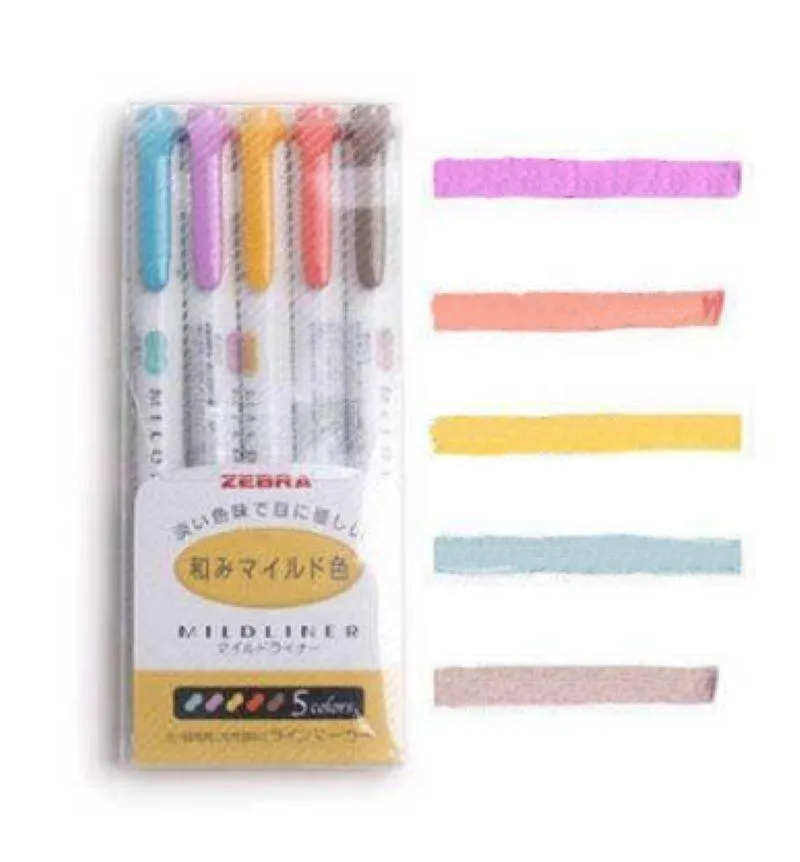 Dual-Tip Highlighters - Zebra Mildliner