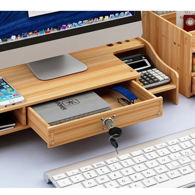 Home Office Wooden Monitor Riser Stand