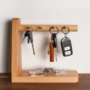 Key Holder - Key Hook - Key Organizer - Key Rack - Rustic Wooden Home Decor - Entryway Key Holder - Tabletop Key Hanger - Entryway Organizer