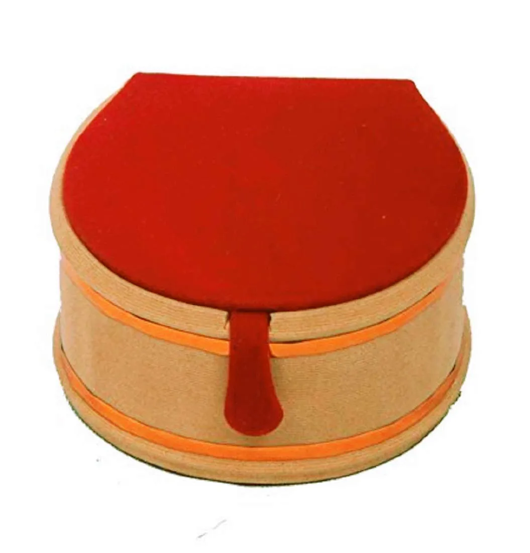 Kuber Industries Wooden Bangle Box For Women|Small Round Bangle Organizer|MAROON|