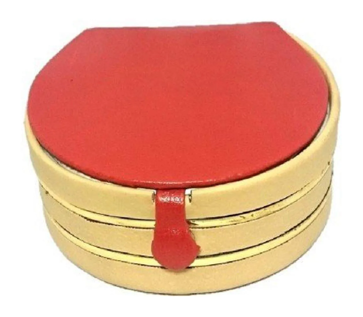 Kuber Industries Wooden Bangle Box For Women|Small Round Bangle Organizer|MAROON|