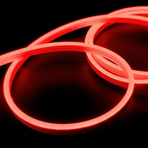 Mini Red LED Neon Flex 12V 6x12mm 120LED/m IP65 Waterproof 1cm Cut