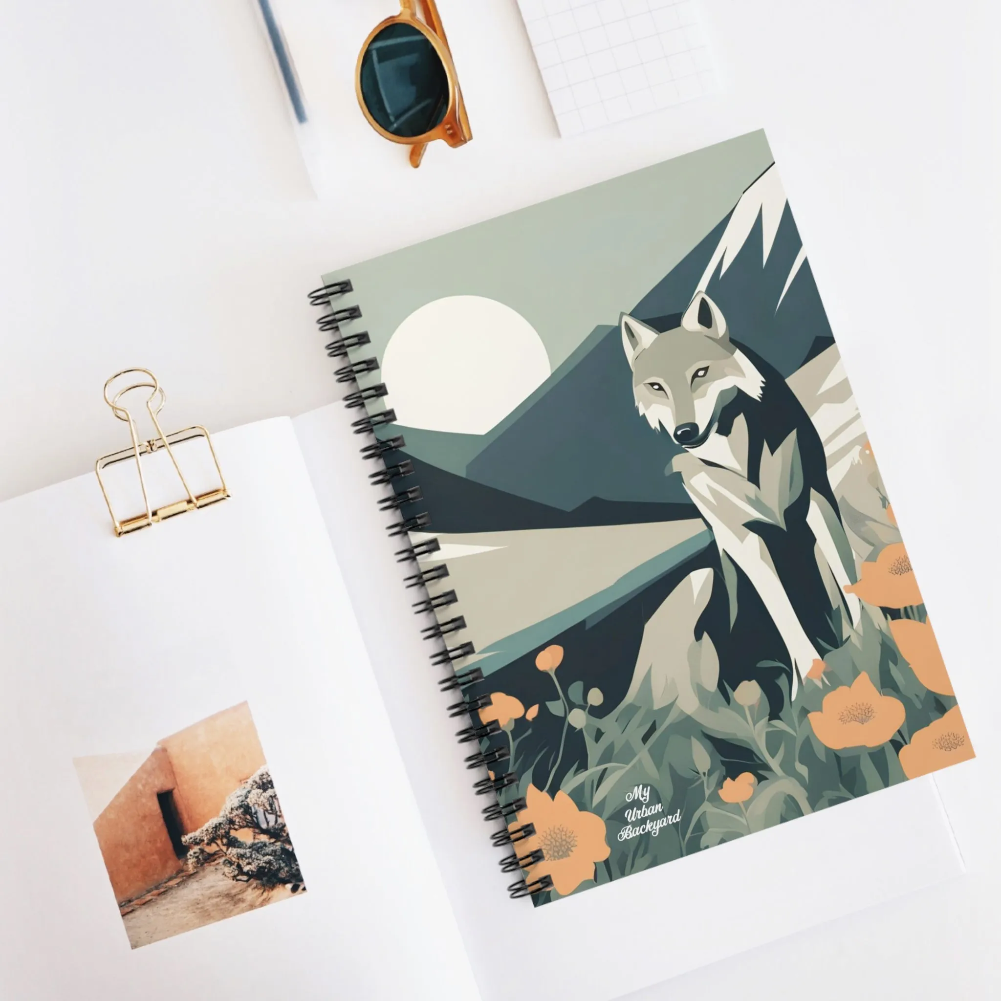 Mountain Wolf, Spiral Notebook Journal - Write in Style