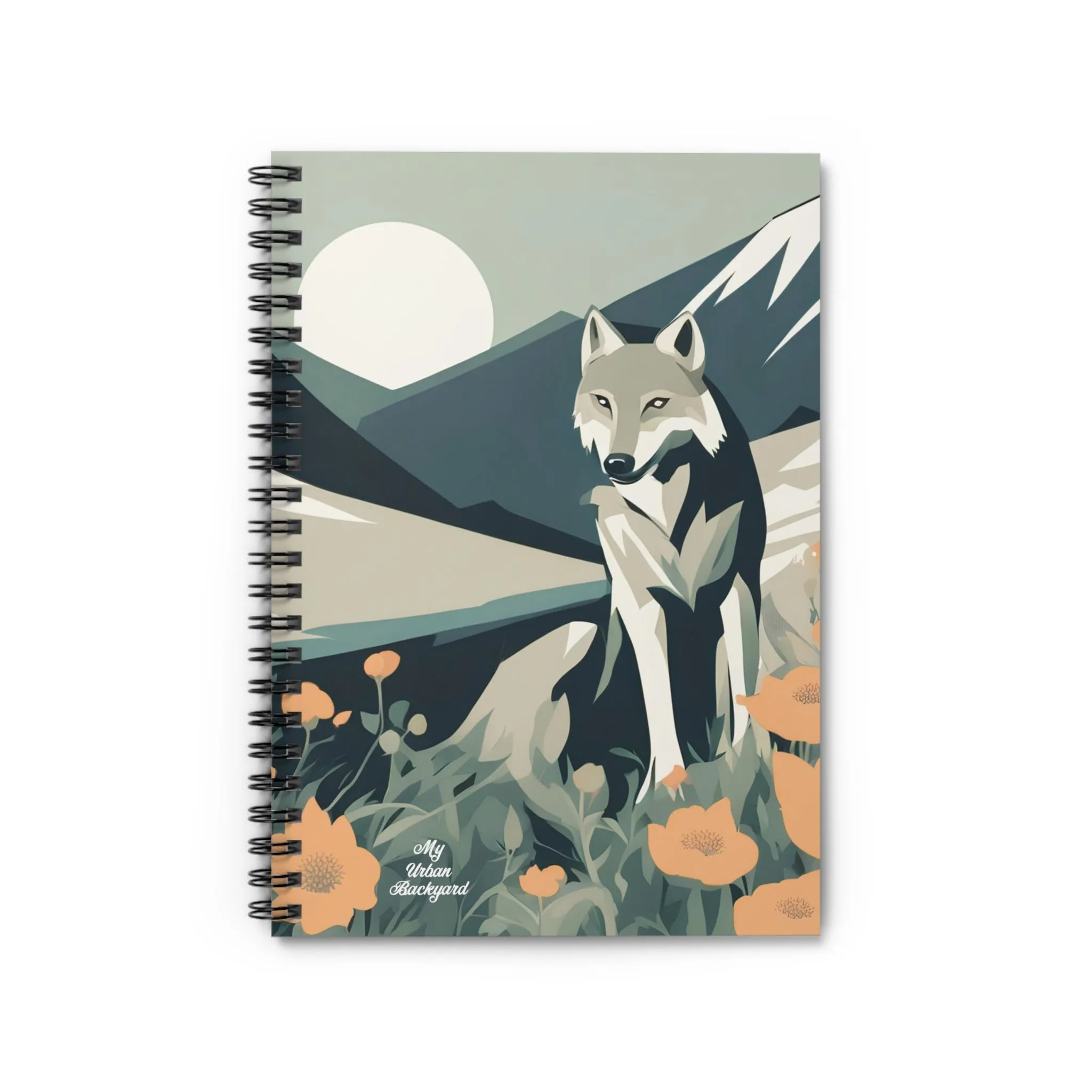 Mountain Wolf, Spiral Notebook Journal - Write in Style