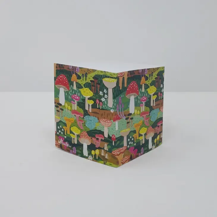 Mushroom Heaven Sticky Note Cube