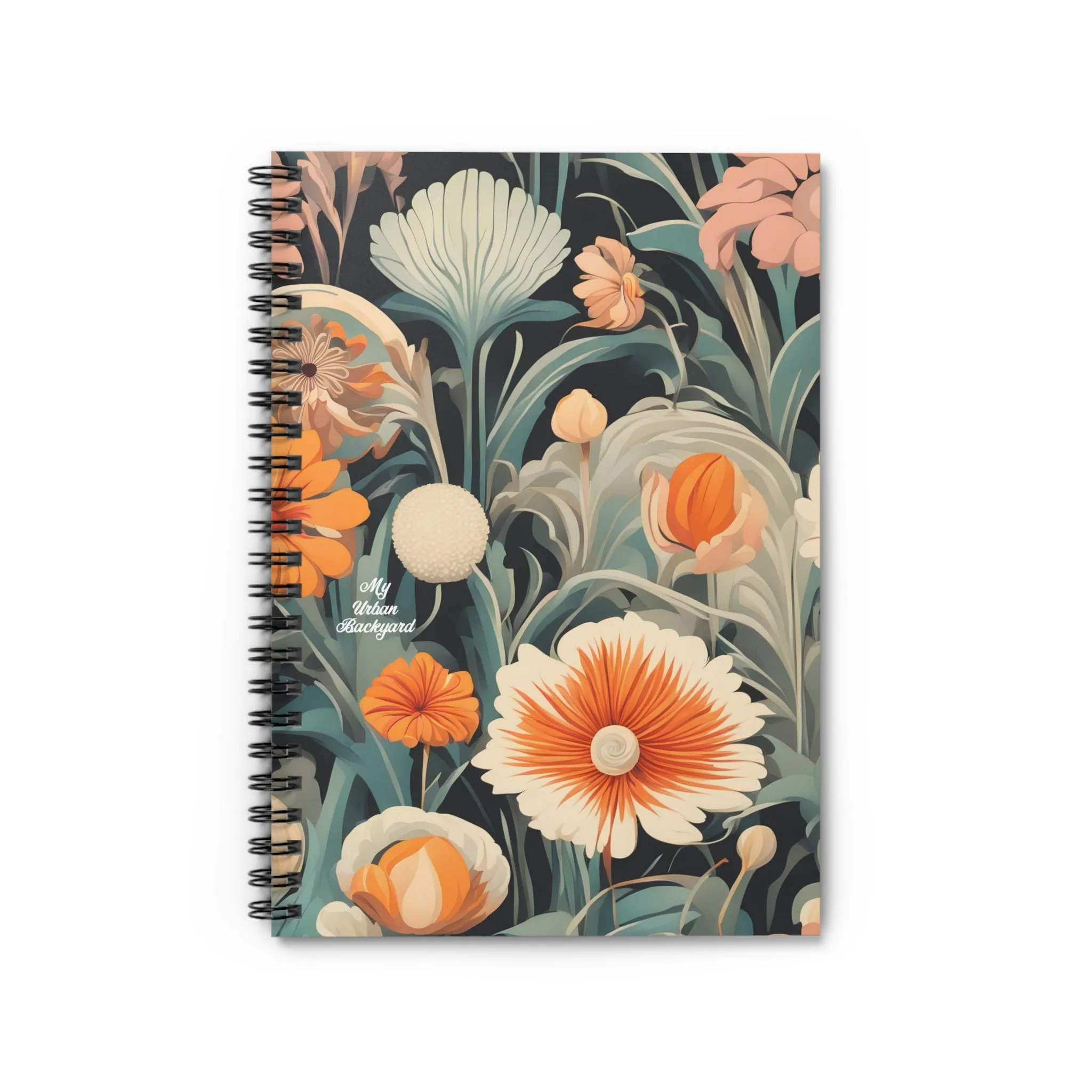 Orange and White Flowers, Spiral Notebook Journal - Write in Style