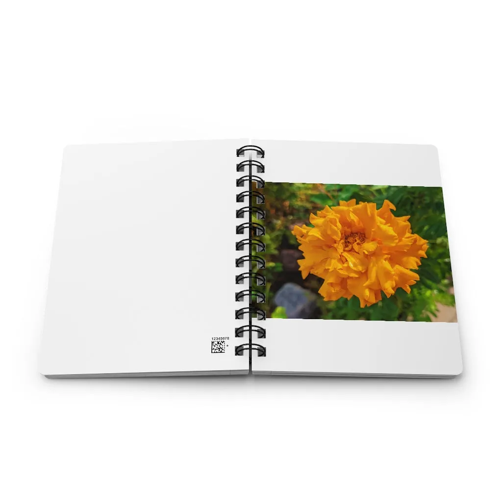 Orange Flower Spiral Bound Journal