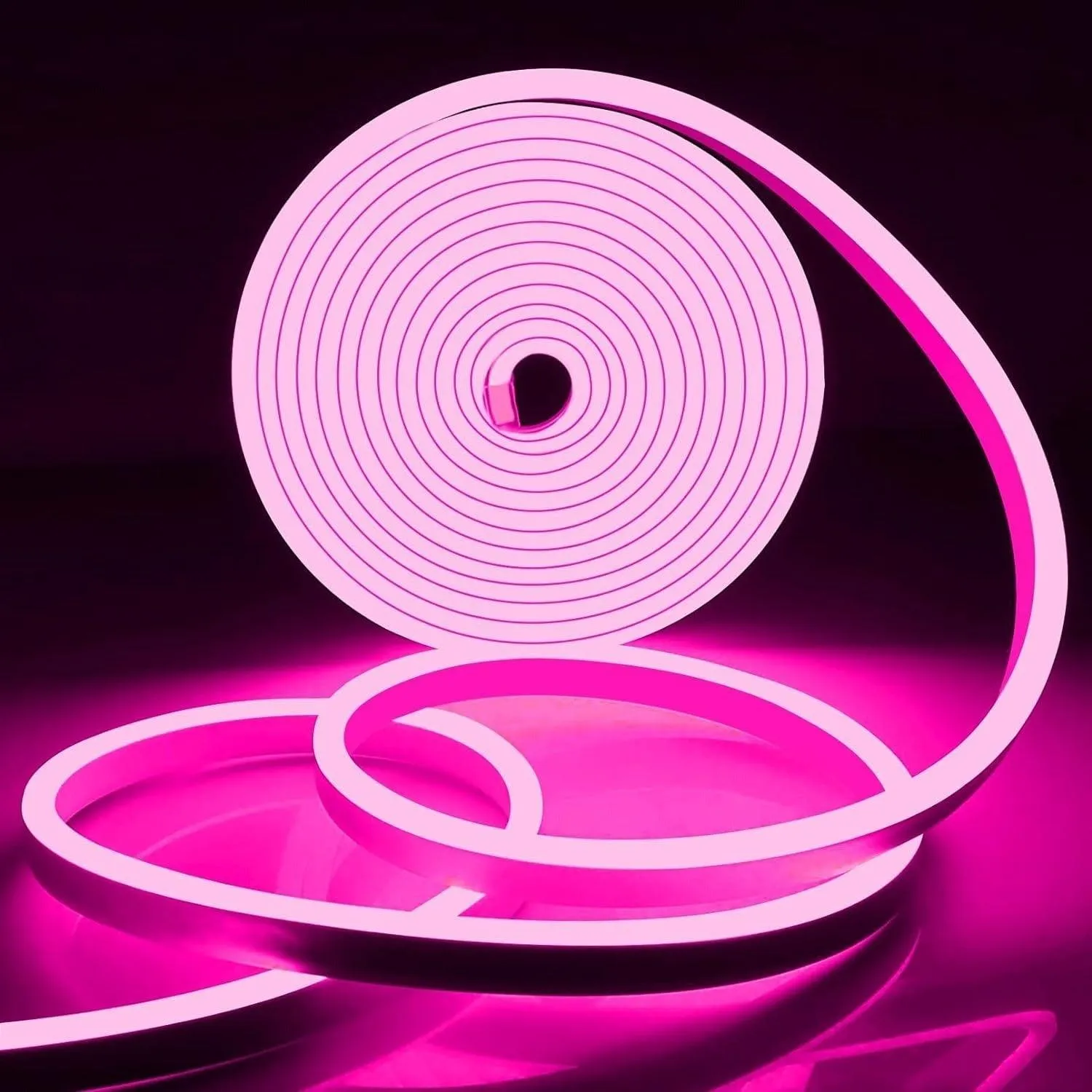 Pink Neon Flex 12V 6x12mm 120LEDs/m IP65 Waterproof 2.5cm Cut