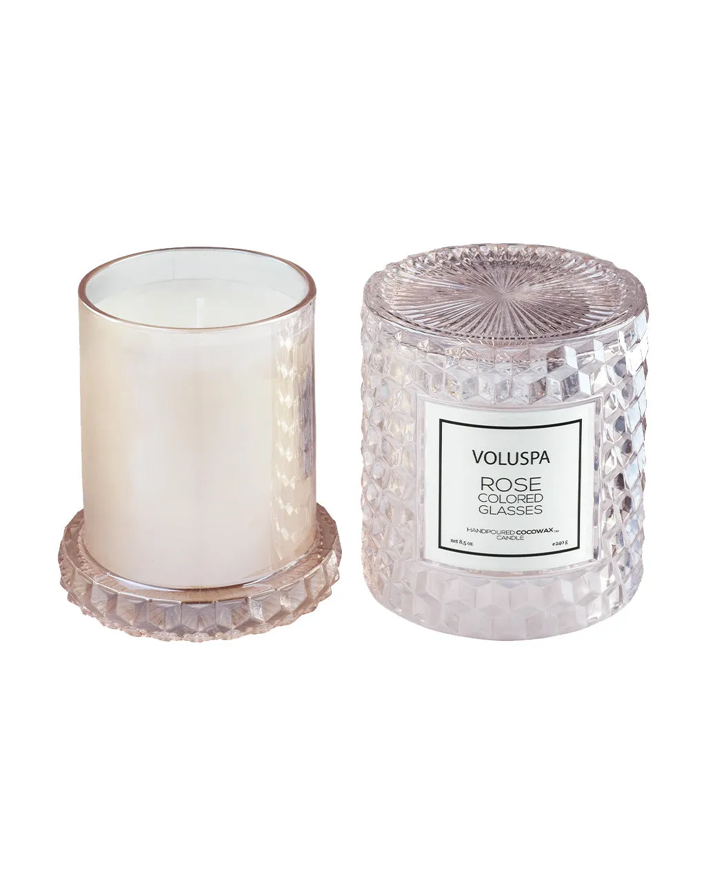 Rose Colored Glasses Cloche Candle