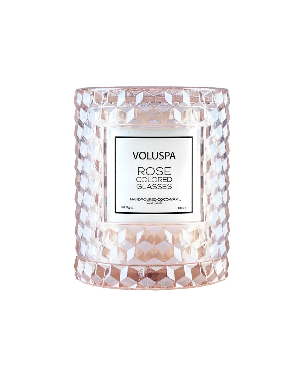 Rose Colored Glasses Cloche Candle