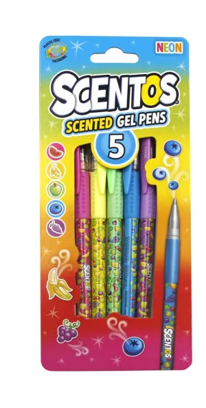 Scentos Scented Neon Gel Pens Pack of 5