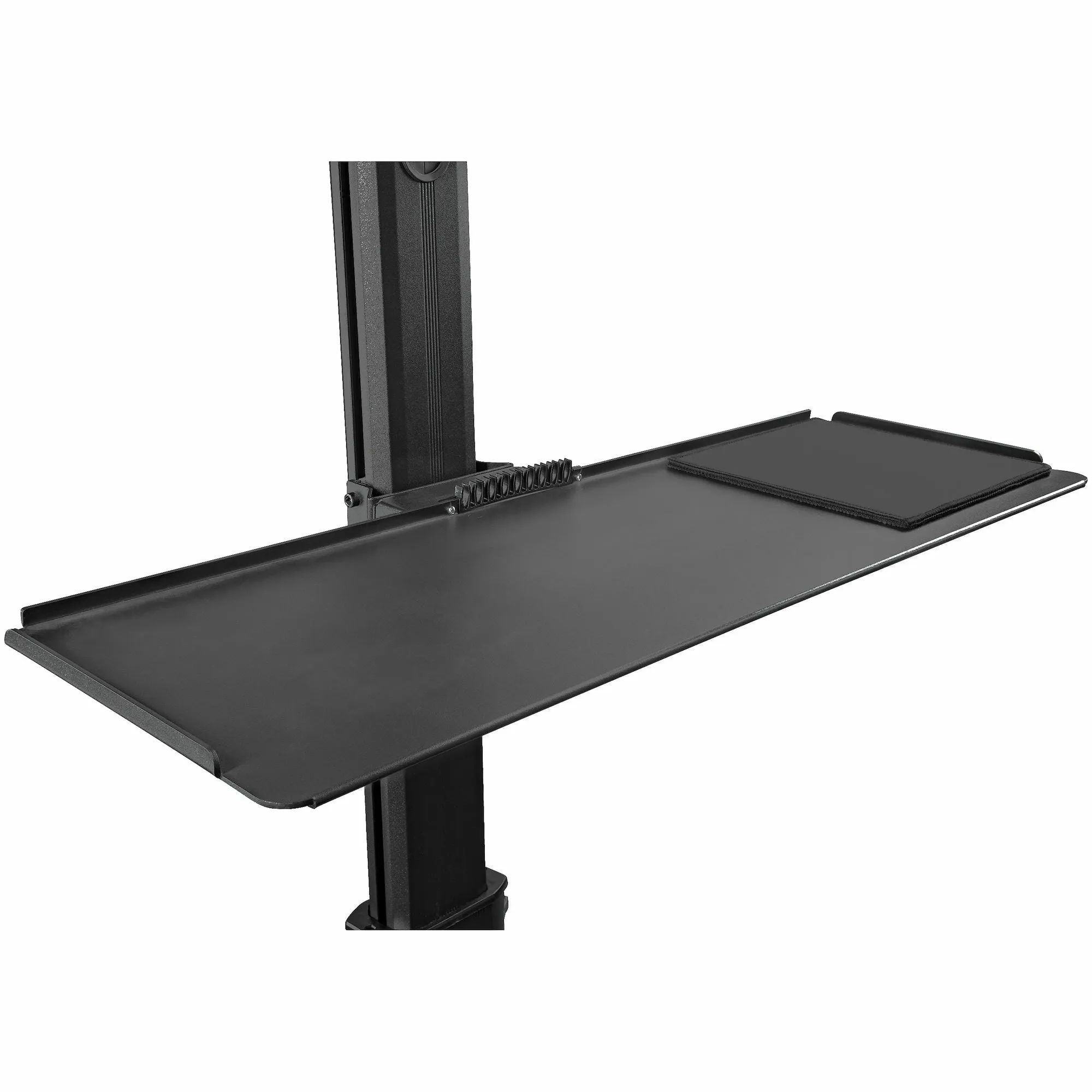 Startech.Com Mobile Workstation Cart With Monitor Mount, Cpu/Pc Holder, Keyboard Tray, Ergonomic Height Adjustable Deskt