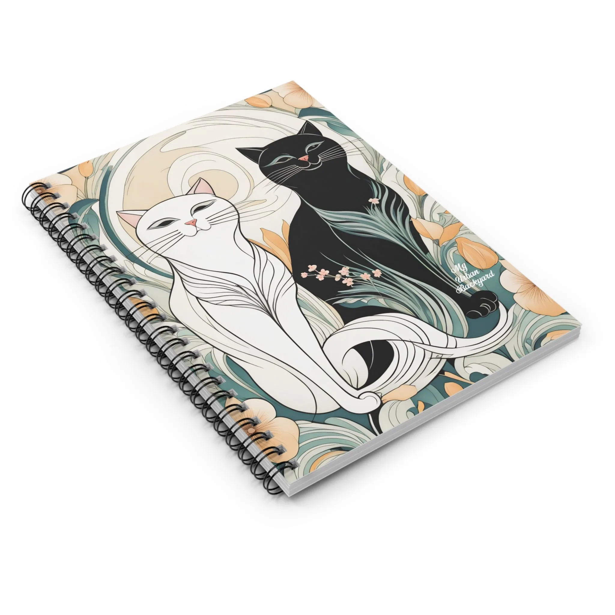 Two Happy Cats, Spiral Notebook Journal - Write in Style