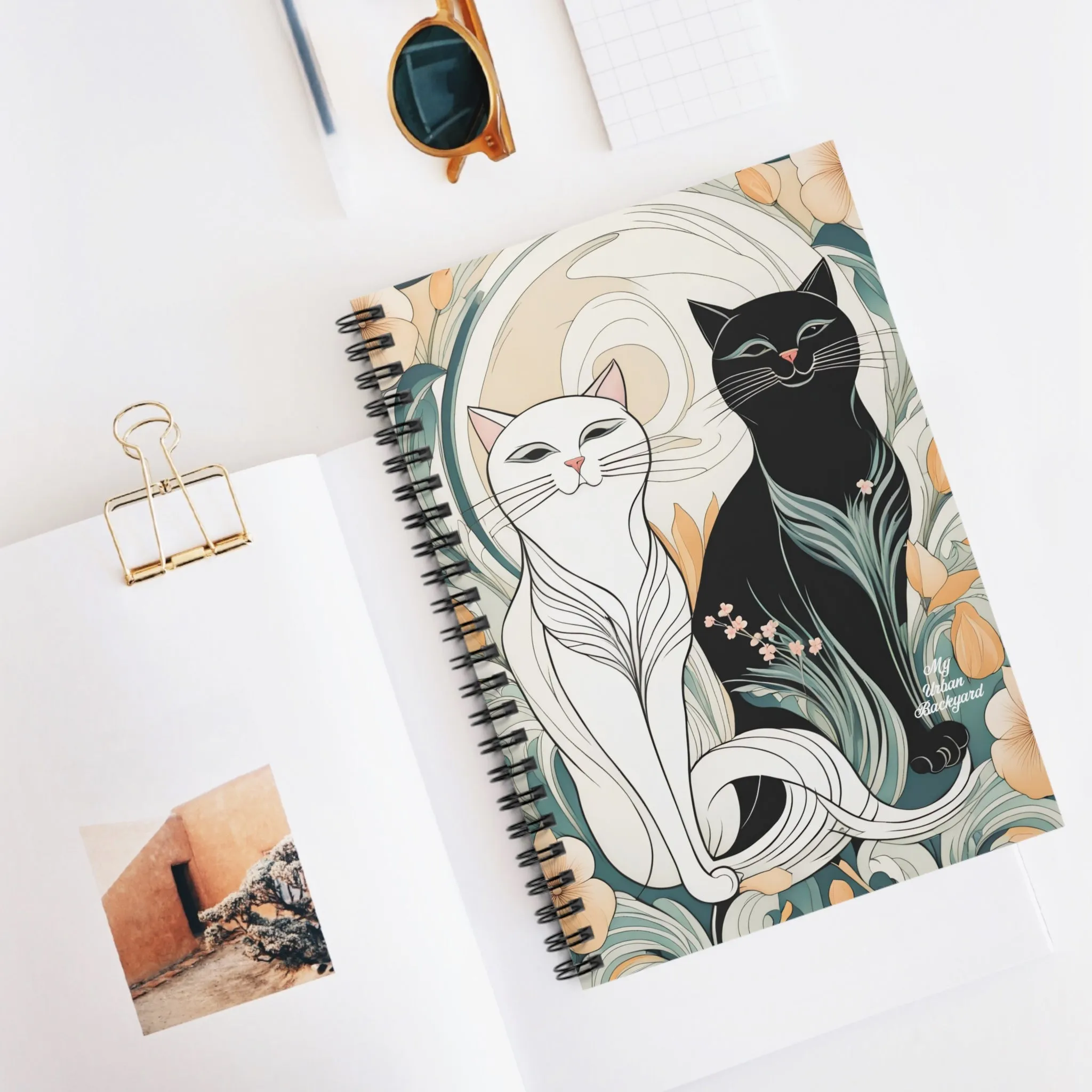 Two Happy Cats, Spiral Notebook Journal - Write in Style