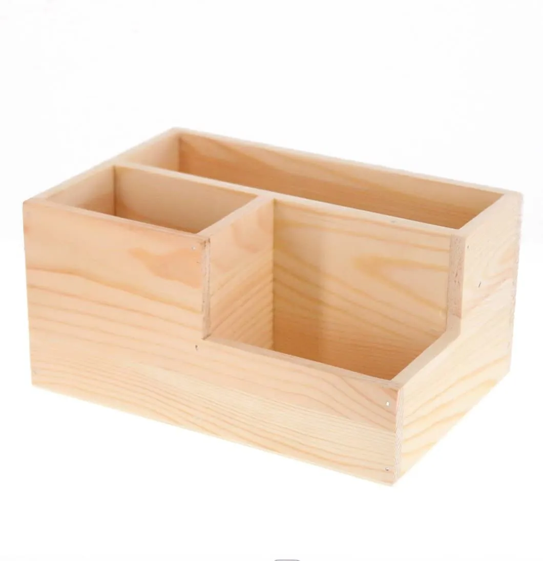 Wooden Desktop Storage Organizer