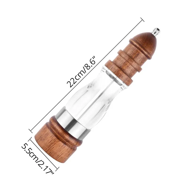 Wooden Salt and Pepper Grinder Set Wood and Acrylic Mills