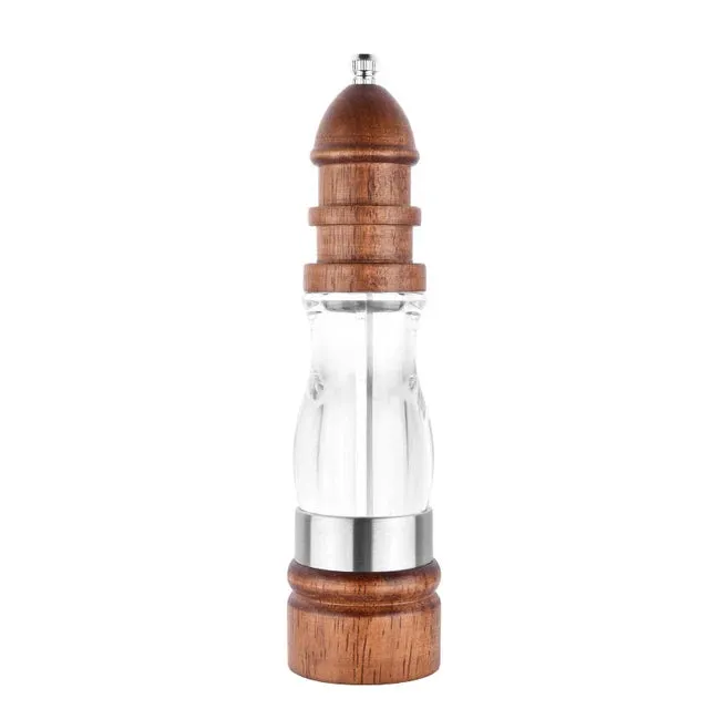 Wooden Salt and Pepper Grinder Set Wood and Acrylic Mills