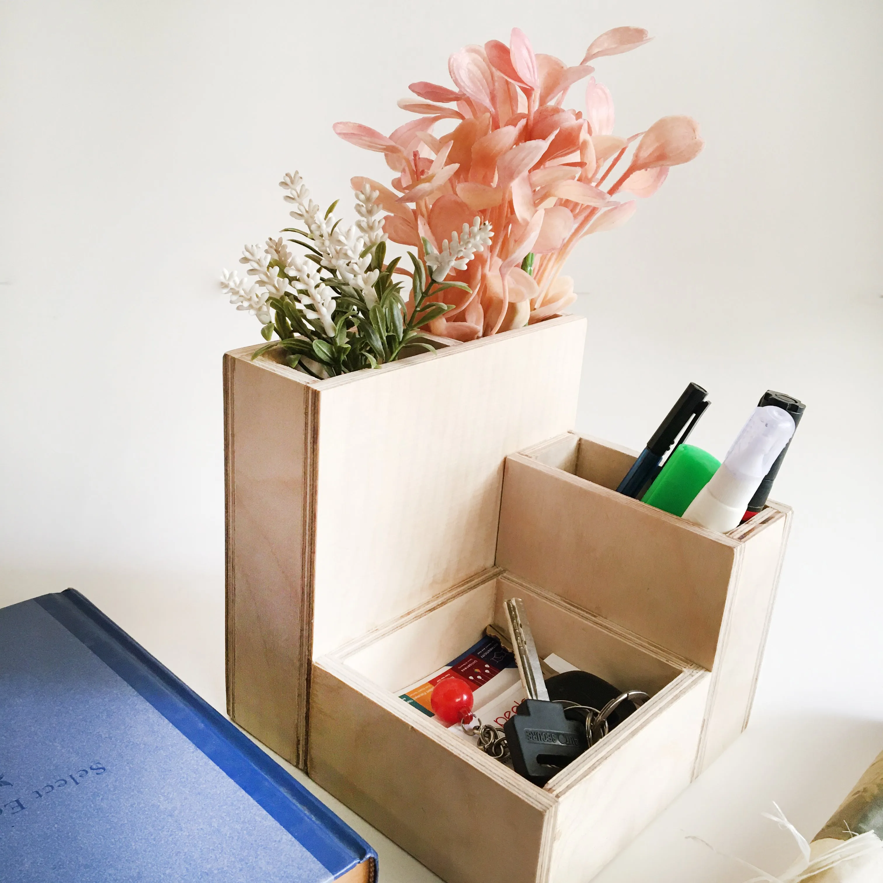 Wooden Stationery Organizer