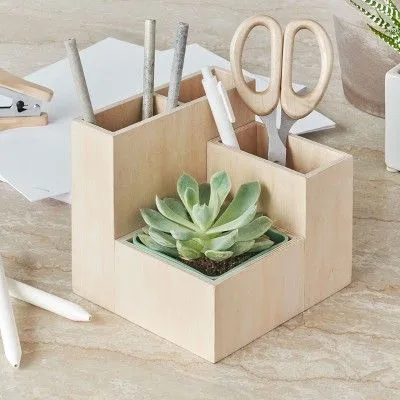 Wooden Stationery Organizer